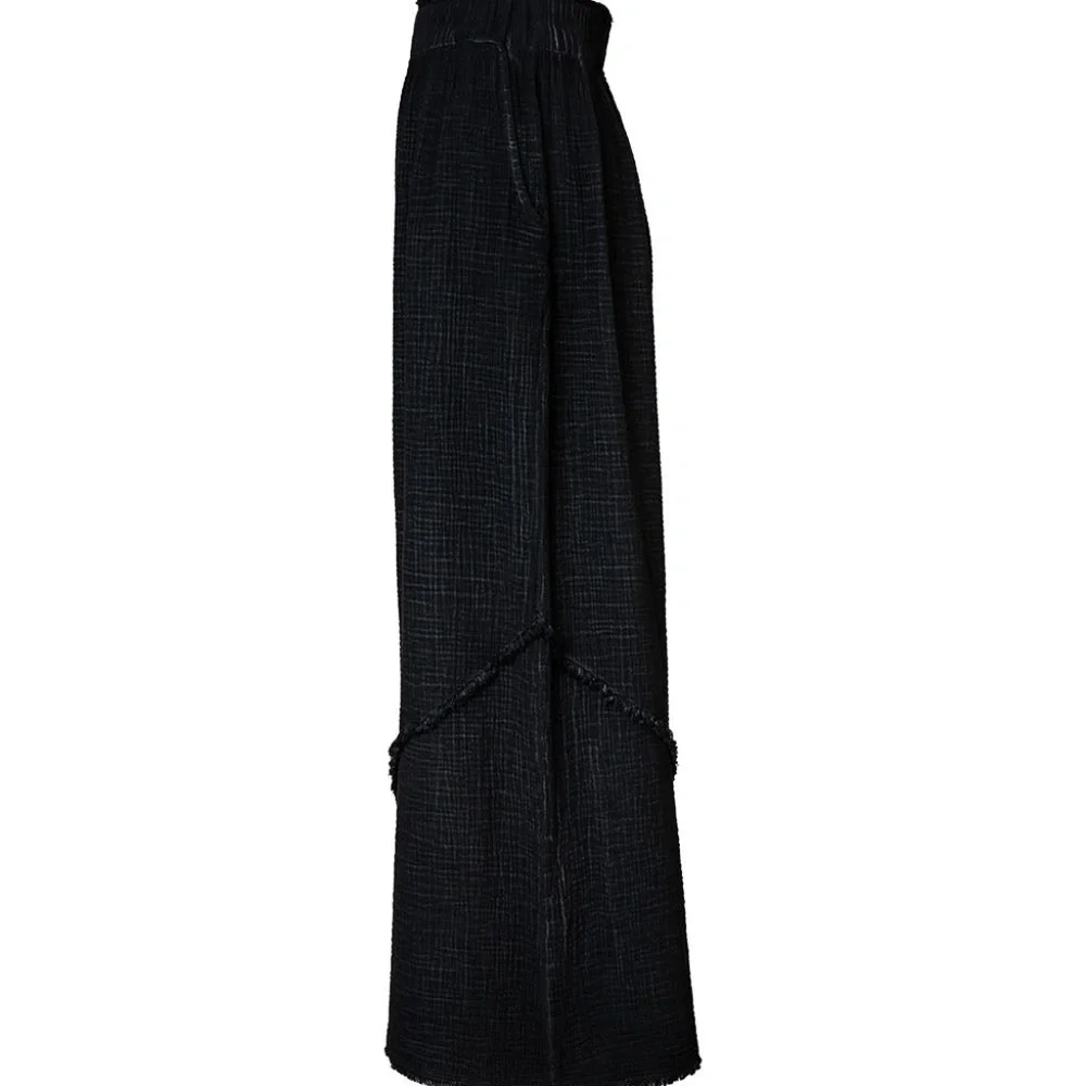 Simpuna Crinkle Black Wide Leg Pants - Picture 2 of 5